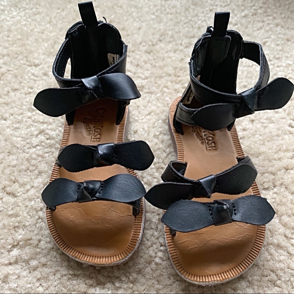Carters osh kosh Black bow sandals